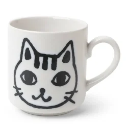 MIYA Company Mug Cat Face Sketch