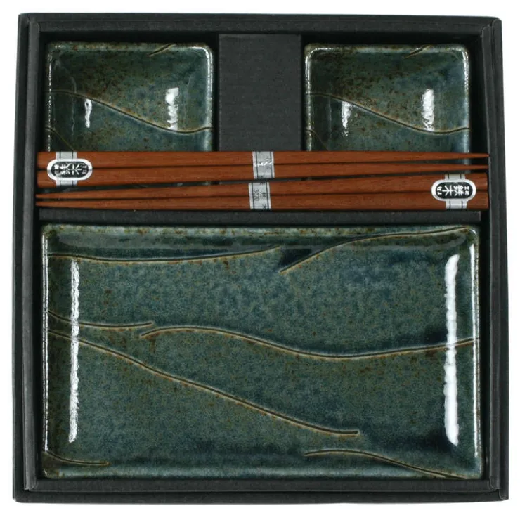 MIYA Company Nami Blue Sushi Set at Miya
