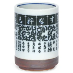 MIYA Company Noren shop curtain sushi characters teacup made in Japan available at Miya.
