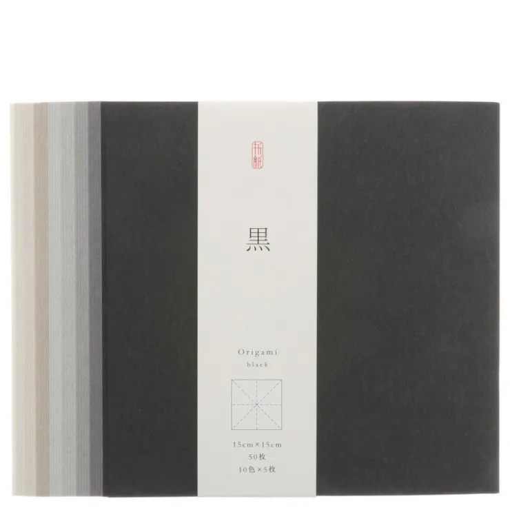 MIYA Company Origami Paper Washi 10-Shades of Black