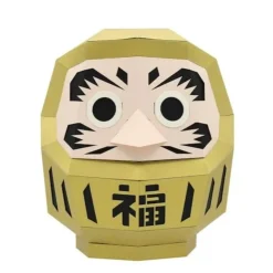 MIYA Company Paper Craft Daruma Gold Medium
