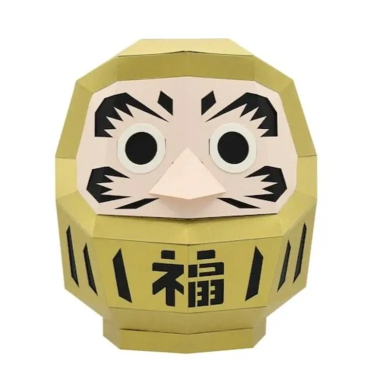 MIYA Company Paper Craft Daruma Gold Medium