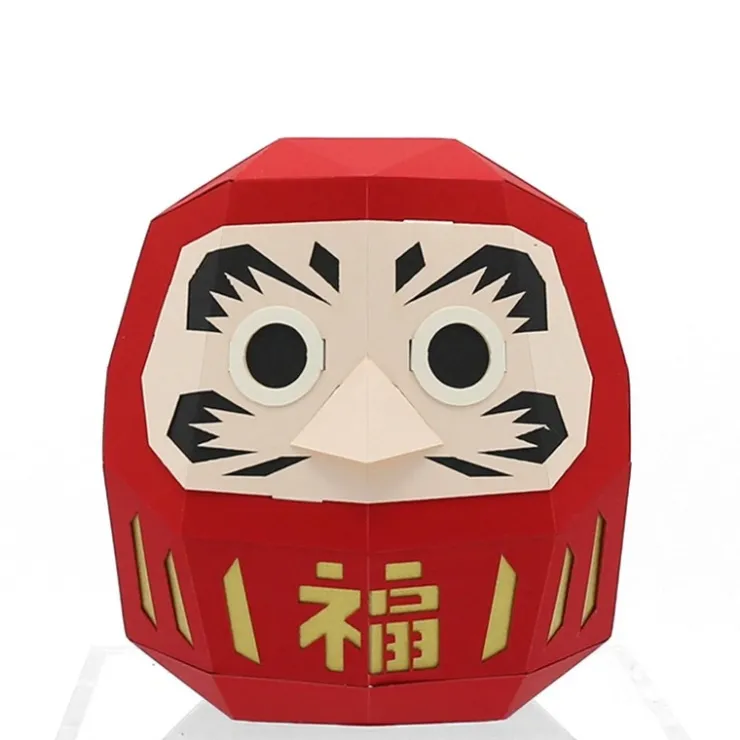 MIYA Company Paper Craft Daruma Red Small