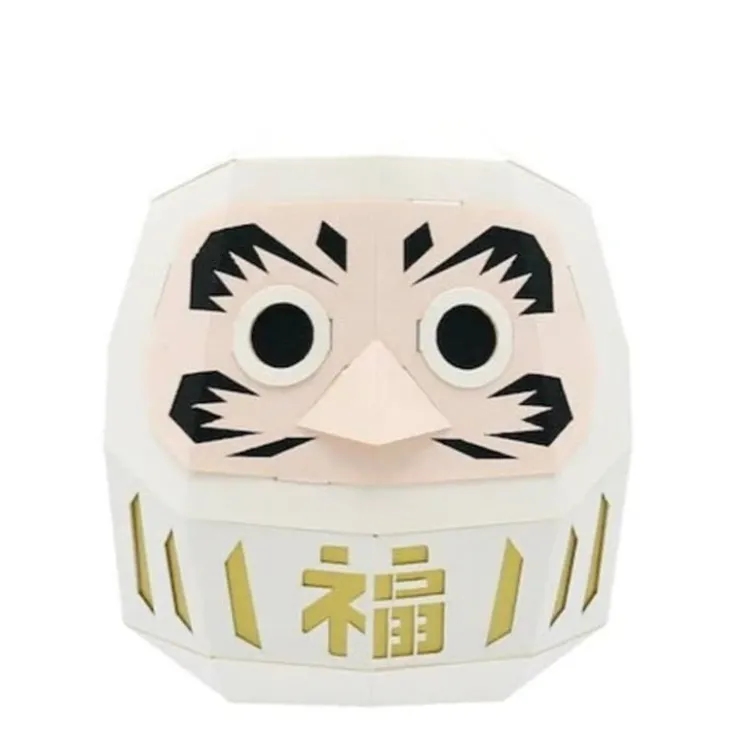 MIYA Company Paper Craft Daruma White Small