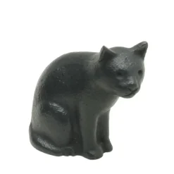 MIYA Company Paperweight Cat Black Sitting