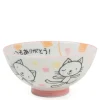 MIYA Company Pink Cat 4.25" Rice Bowl