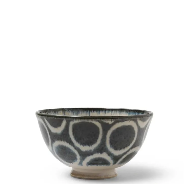 MIYA Company Rustic White Circles Rice Bowl