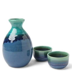 MIYA Company Sake Set Jade Ocean Blue