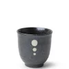 MIYA Company Satin Black White Dots Teacup