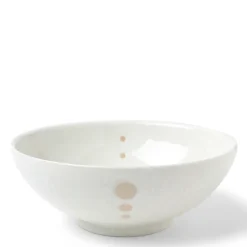 MIYA Company Satin White Dots 8-3/8" Bowl