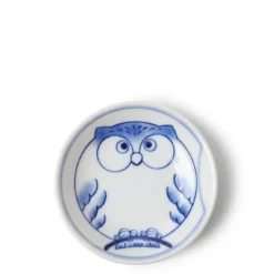 MIYA Company Sauce Dish 3-1/2" Owl Blue