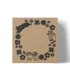 MIYA Company Stamp Cat Floral Circle