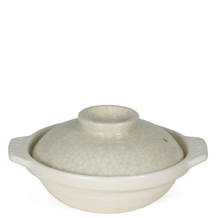 MIYA Company Sumi Kannyu White Donabe Casserole, 13 Oz.