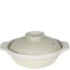 MIYA Company Sumi Kannyu White Donabe Casserole, 34 Oz.