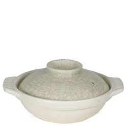 MIYA Company Sumi Kannyu White Donabe Casserole, 22 Oz.