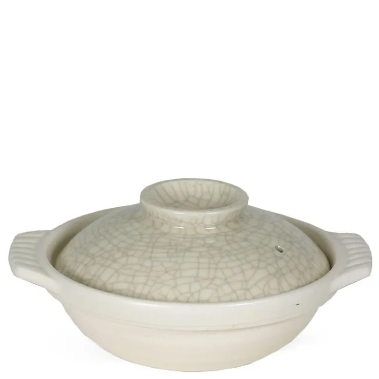 MIYA Company Sumi Kannyu White Donabe Casserole, 22 Oz.