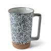 MIYA Company Tall Mug Blue Floral 12 oz.