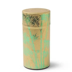 MIYA Company Tea Canister Gold/Green Foil Bamboo
