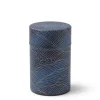 MIYA Company Tea Canister Indigo Gold Waves