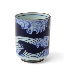 MIYA Company Teacup Blue Whale Waves
