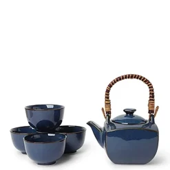 MIYA Company Tea Set Namako Blue Square