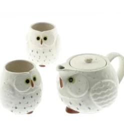 MIYA Company Tea Set Owl White