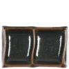 MIYA Company Tenmoku Black Double Sauce Dish at Miya