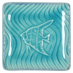 MIYA Company Turquoise Blue FishTea Plate at Miya