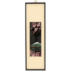 MIYA Company Wall Lacquer Art Sasame Sakura Mt Fuji.