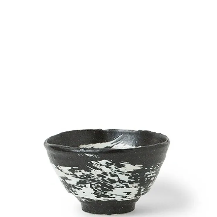 MIYA Company White Brush Stroke Design Ceramic Everyday Bowls made in Japan available at Miya.