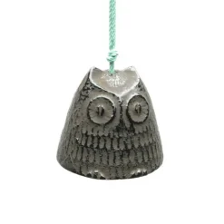 MIYA Company Wind Chime Owl Brown