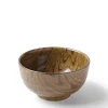 MIYA Company Wood grain design ceramic rice bowl.  Made in Japan.